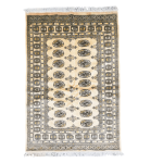 180cm x 122cm Hand Knotted Beige Karachi Bokhara - Wool Rug