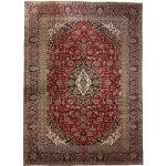 395 x 280cm Hand Knotted Persian Kashan Wool Rug