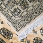 180cm x 122cm Hand Knotted Beige Karachi Bokhara - Wool Rug - Image 6